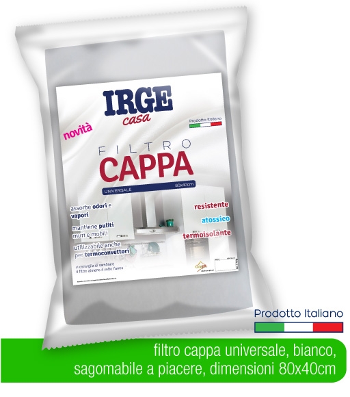 IRGE Panno filtro cappa aspirante 3PZ cucina antigrasso 80x40cm uni