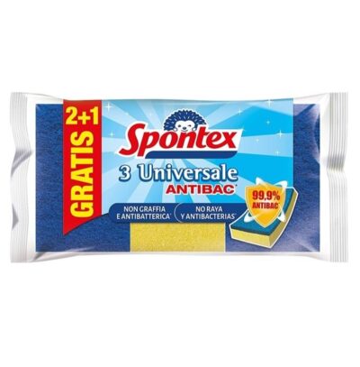 SPUGNA UNIVERSALE ANTI BATTERICA 2+1 Spontex