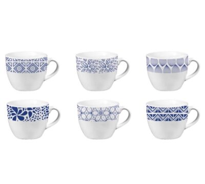 TAZZINE CAFFE' S/P BLUE C/6