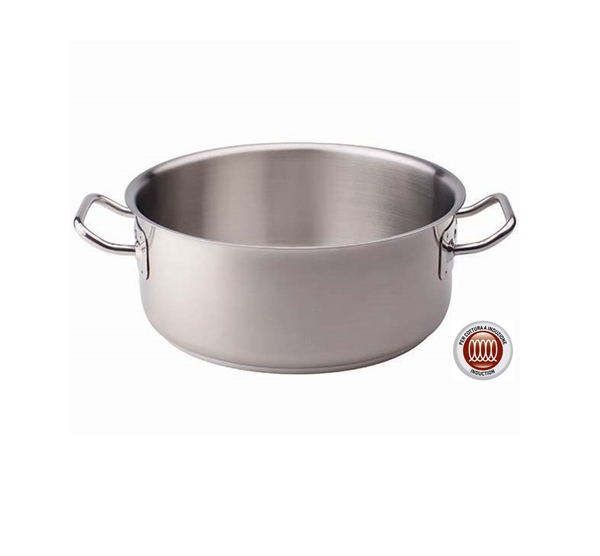 CASS. INOX 18/10 BASSA INDUZ. 2/M CM.32 Agnelli